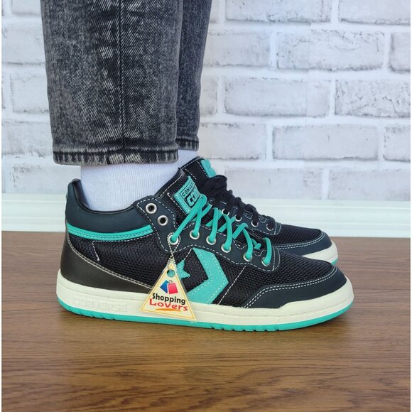 ❤️Converse x Liverpool FC Womens 7 Sneakers Fastbreak Pro Mid Black Teal A12785C - Picture 2 of 14